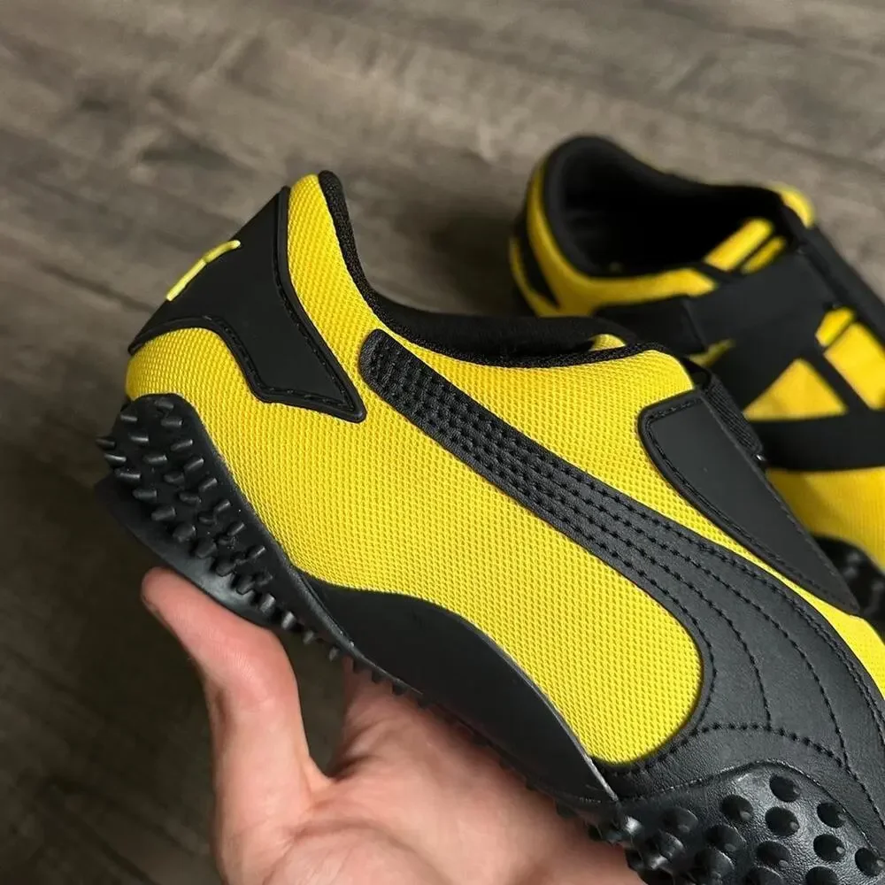 Cute Black Yellow Spike Chunky Weird Slim Sporty Puma Speedcat Low Shoe Sneaker